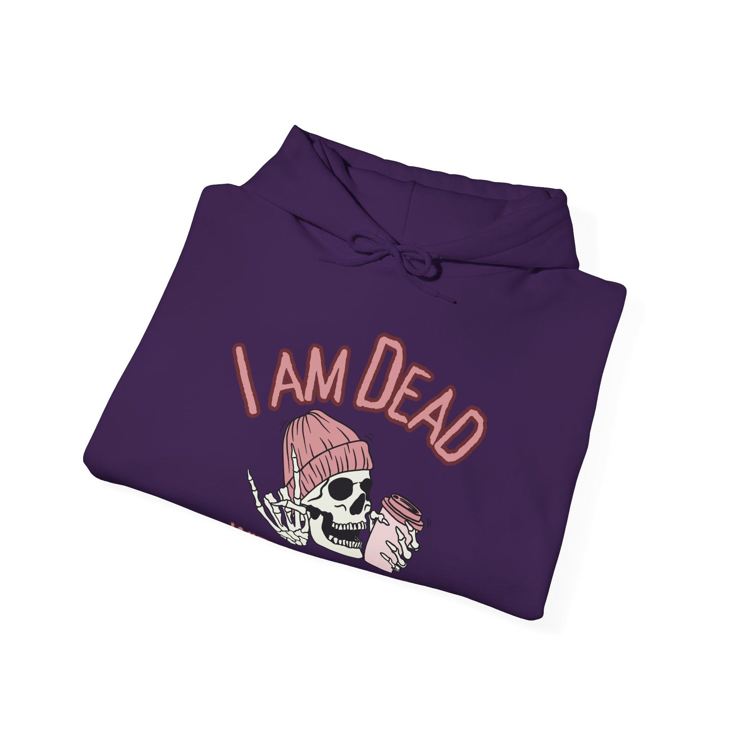 I Am Dead Without Coffee Hoodie — Cute Skull Coffee Lovers Pullover